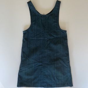 Plaid Green Skirt Jumper Dress